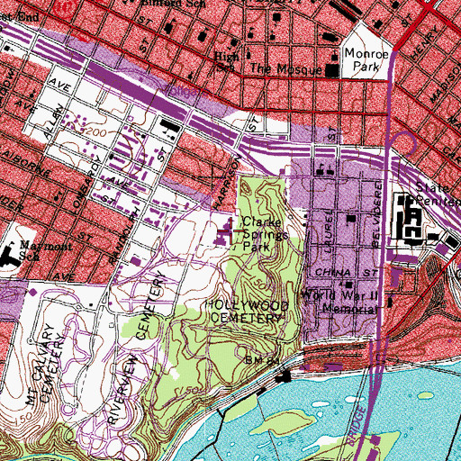 Topographic Map of Elkhardt Middle School, VA