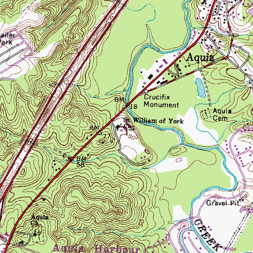 Topographic Map of Saint William of York Catholic School, VA