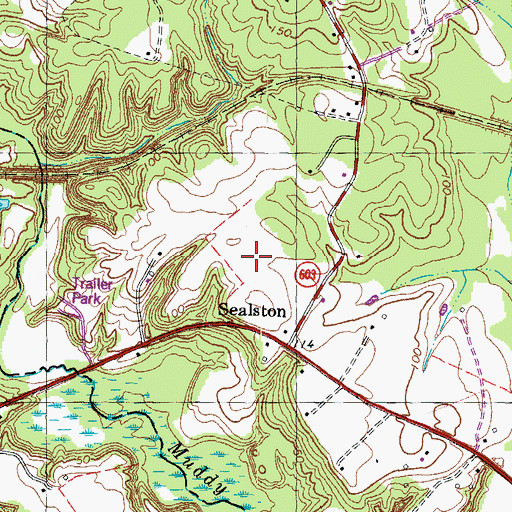 Topographic Map of Sealston Elementary School, VA