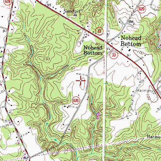 Topographic Map of Middlesex Elementary School, VA
