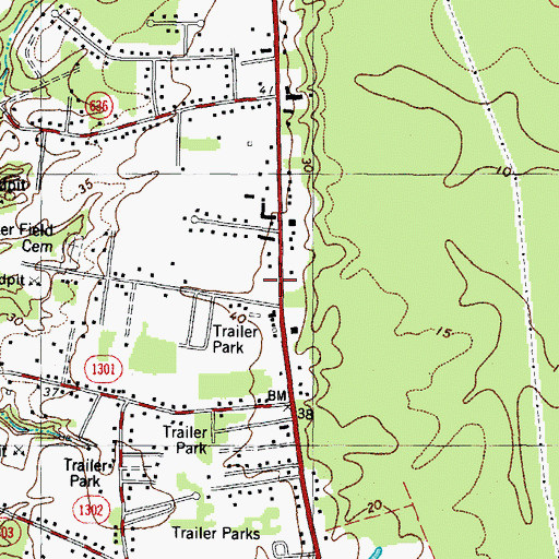 Topographic Map of Chesapeake Marine Training Institute, VA