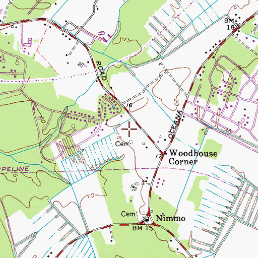 Topographic Map of Strawbridge Elementary School, VA