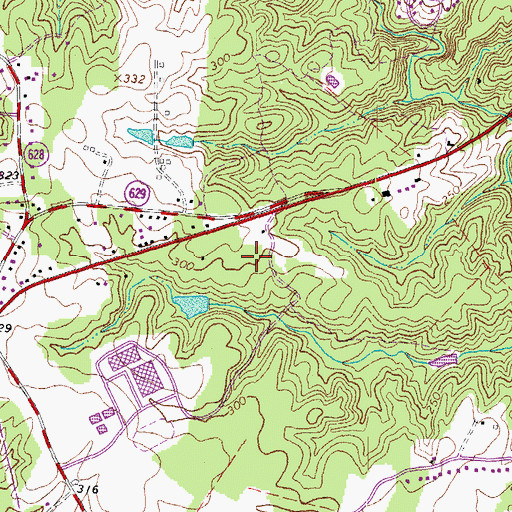 Topographic Map of Courthouse Road Elementary School, VA