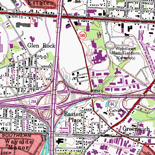 Topographic Map of Barry Robinson Center, VA