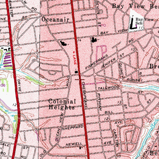 Topographic Map of True Vine Baptist School, VA