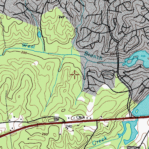 Topographic Map of Millwood School, VA