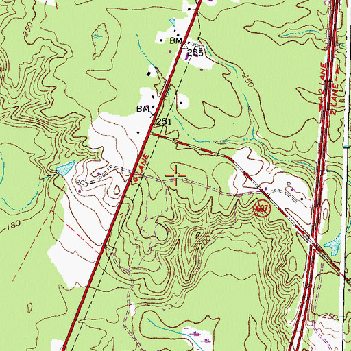 Topographic Map of Massaponax High School, VA