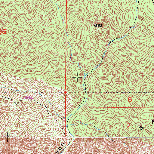 Topographic Map of Nickel Canyon, CA