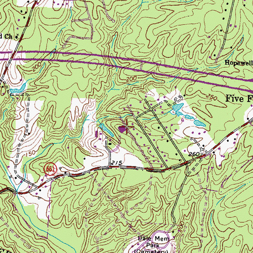 Topographic Map of Heritage Christian Academy, VA