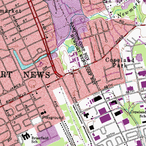 Topographic Map of Parkview Christian Academy Day School, VA