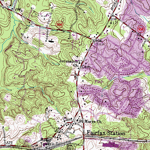 Topographic Map of Living Savior Preschool Kindergarten, VA