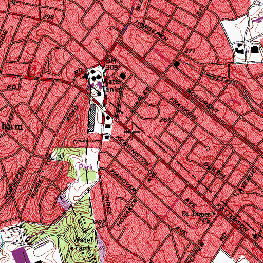 Topographic Map of Yeshiva of Virginia Academy, VA