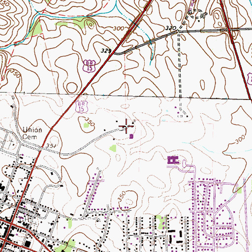 Topographic Map of Paxton Child Development Center, VA