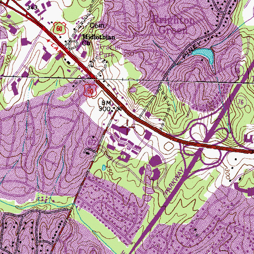 Topographic Map of Child Care at the Arboretum, VA