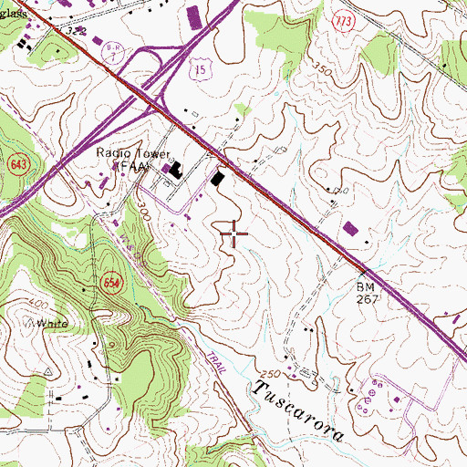 Topographic Map of Kincaid Montessori School, VA