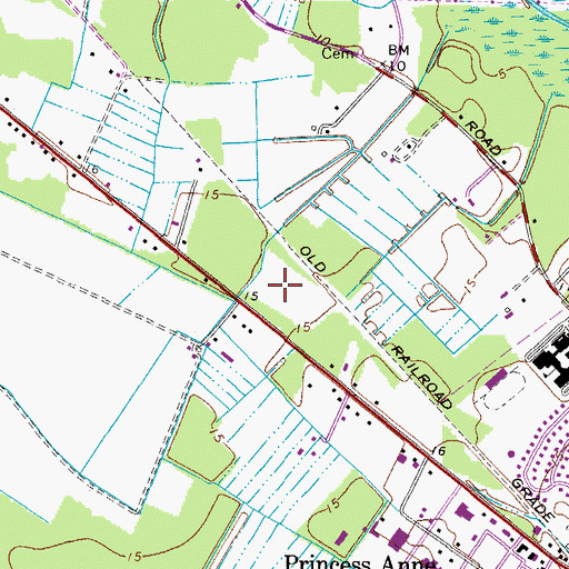 Topographic Map of Courthouse Preschool, VA