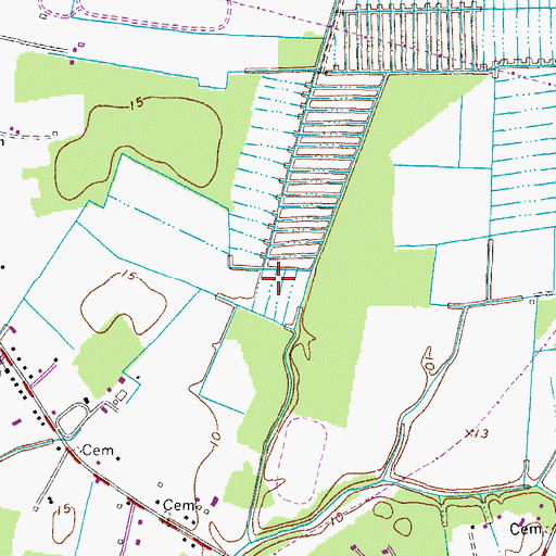 Topographic Map of New Castle Elementary School, VA