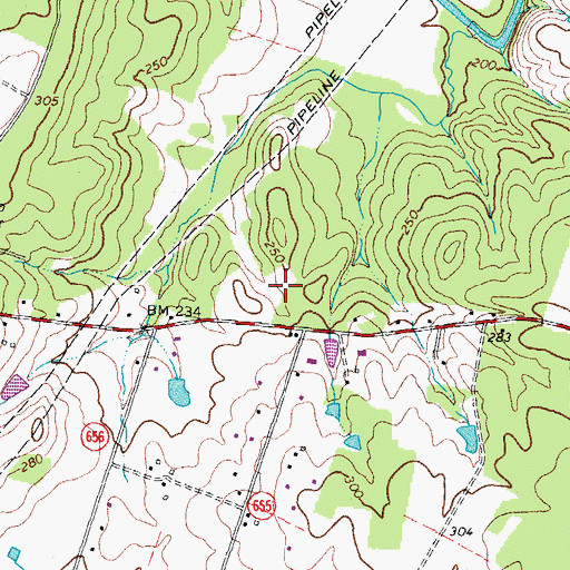 Topographic Map of Cedar Point Elementary School, VA