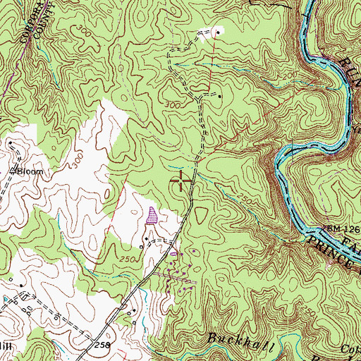 Topographic Map of Cougar Elementary School, VA