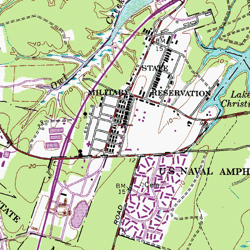 Topographic Map of Commonwealth Challenge Youth Academy, VA