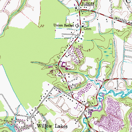 Topographic Map of StoneBridge School, VA