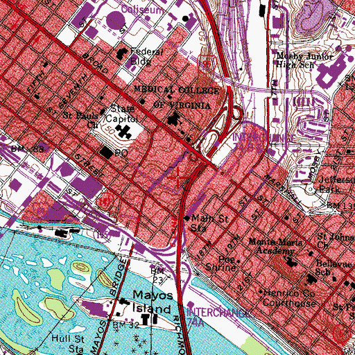 Topographic Map of Virginia Wilderness Institute, VA