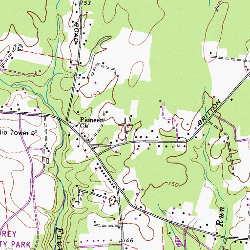 Topographic Map of East End Christian Academy, VA