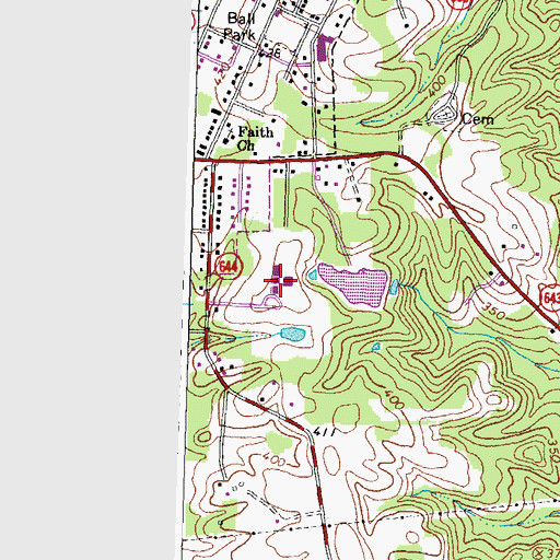 Topographic Map of Kenston Forest School, VA
