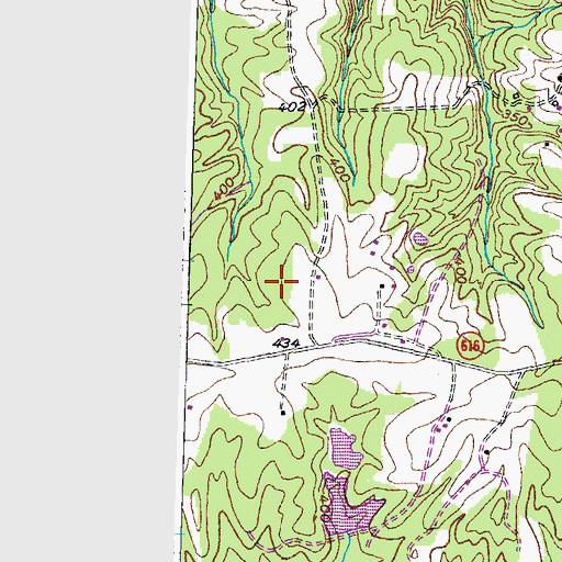 Topographic Map of New Horizon Baptist School, VA