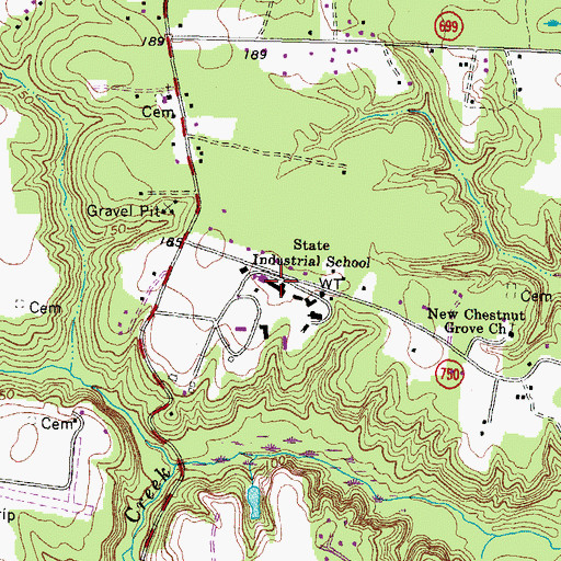 Topographic Map of Virginia Department of Correctional Education - Barrett Juvenile Correctional Center, VA