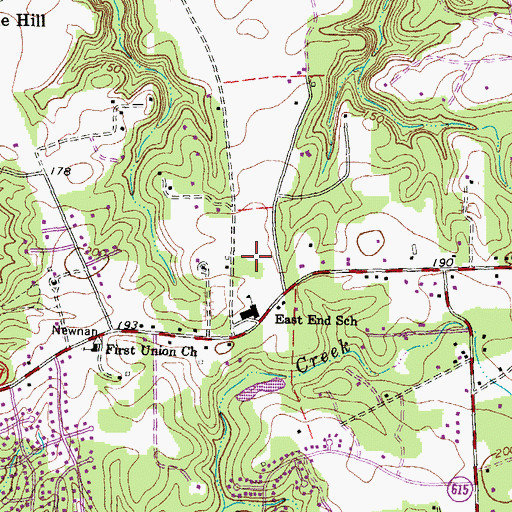 Topographic Map of Pole Green Elementary School, VA
