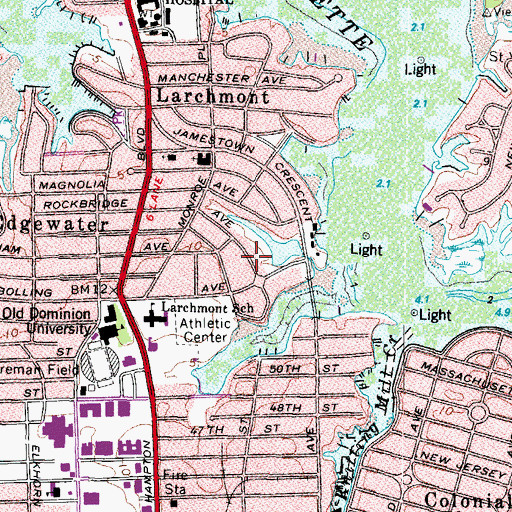 Topographic Map of Saint Patrick Catholic School, VA
