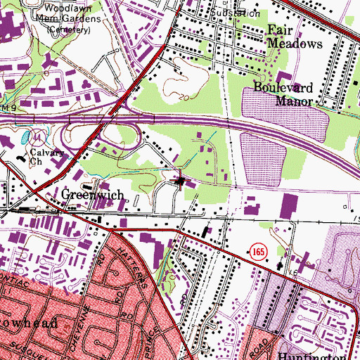 Topographic Map of ECPI College of Technology, VA