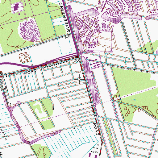 Topographic Map of Centura College - Chesapeake Campus, VA