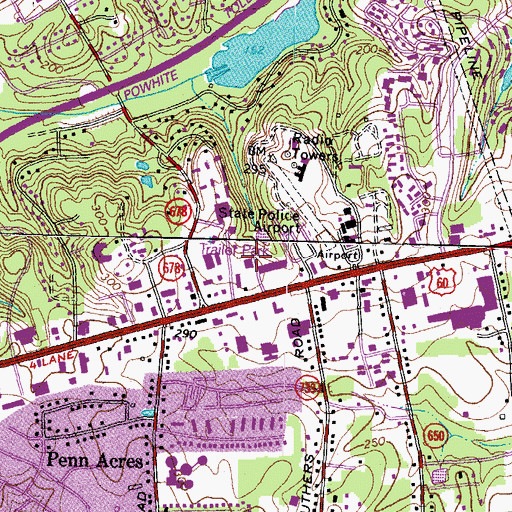 Topographic Map of Beta Tech Richmond School, VA