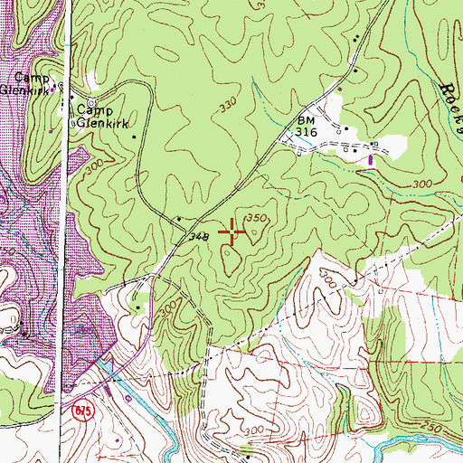 Topographic Map of Glenkirk Elementary School, VA