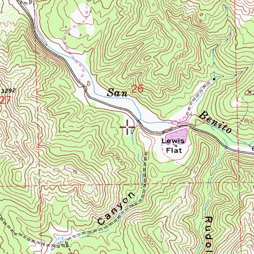 Topographic Map of Nimrod Canyon, CA