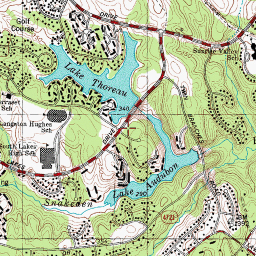 Topographic Map of Sunset Hills Montessori School, VA