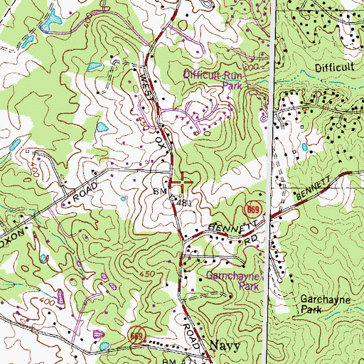 Topographic Map of Sunrise House Alternative School, VA