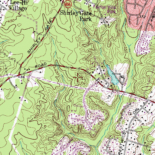 Topographic Map of Trinity Christian School, VA