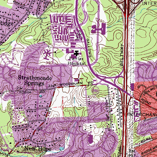 Topographic Map of Fairfax House, VA