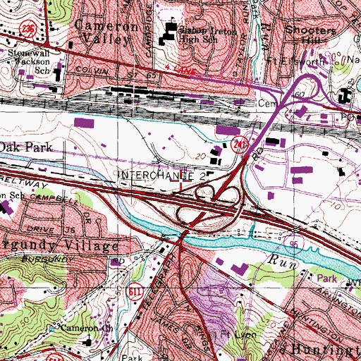 Topographic Map of Strayer University - Alexandria Campus, VA