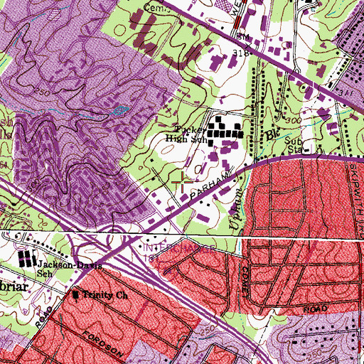 Topographic Map of Virginia Tech Richmond Center, VA