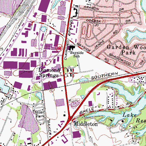 Topographic Map of Virginia Tech - Hampton Roads Center, VA