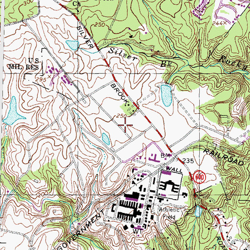 Topographic Map of South County High School, VA