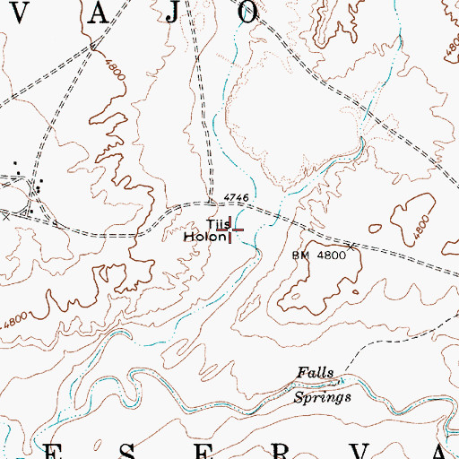 Topographic Map of Tiis Holoni, AZ