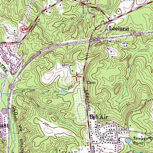 Topographic Map of Conway Elementary School, VA