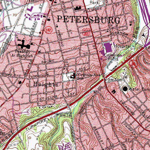 Topographic Map of Early Childhood Learning Center, VA