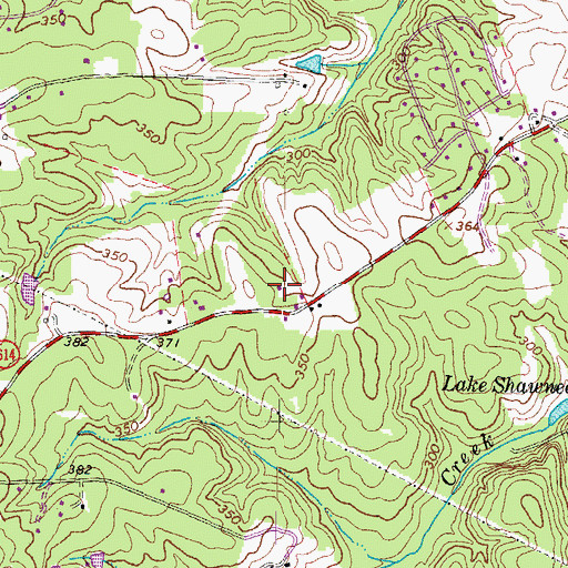 Topographic Map of Deerfield School, VA