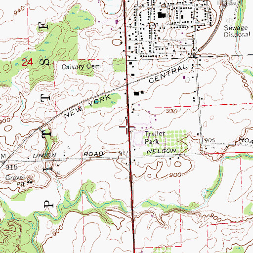 Topographic Map of Open Door Bible Church, MI